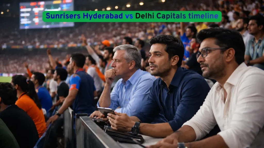 Sunrisers Hyderabad vs Delhi Capitals Timeline