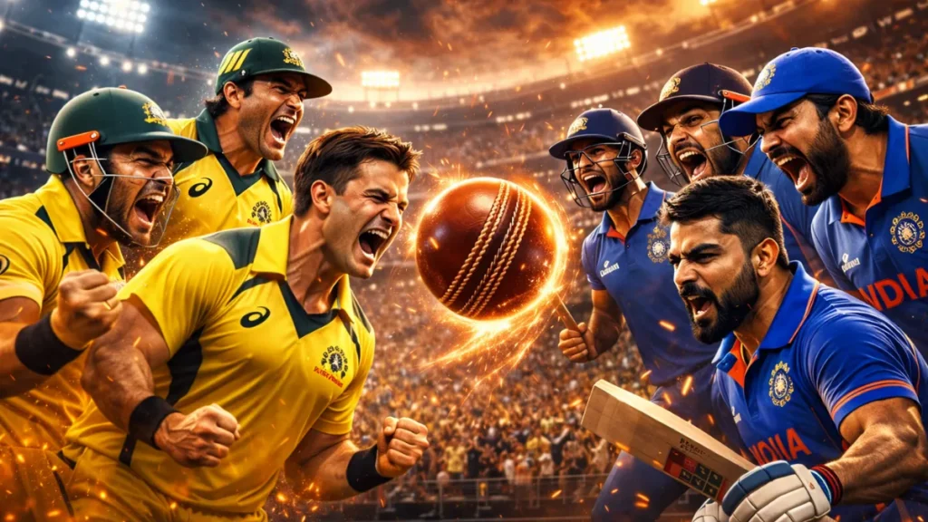 australian mens cricket team vs india national cricket team players