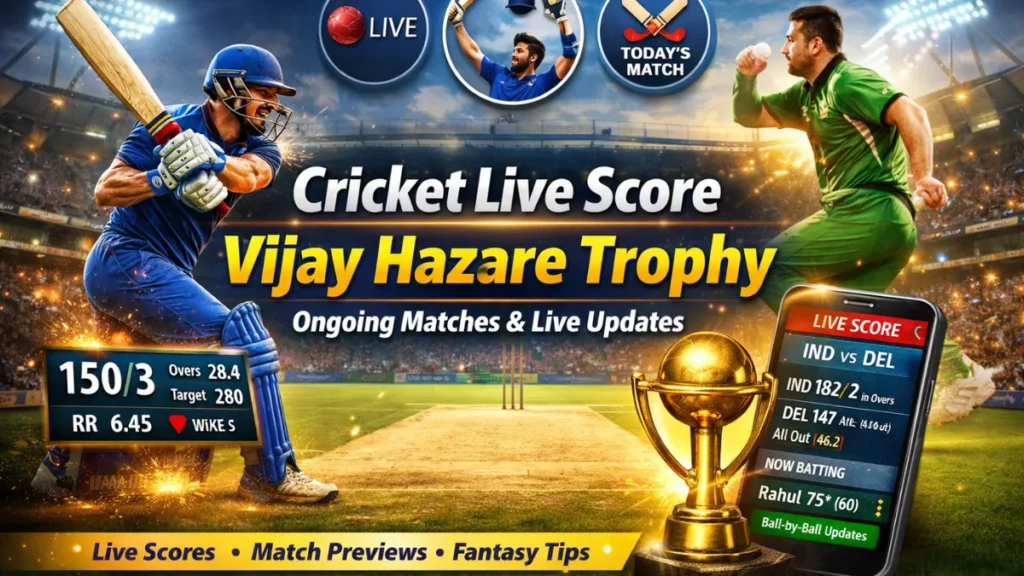 Cricket Live Score Vijay Hazare Trophy