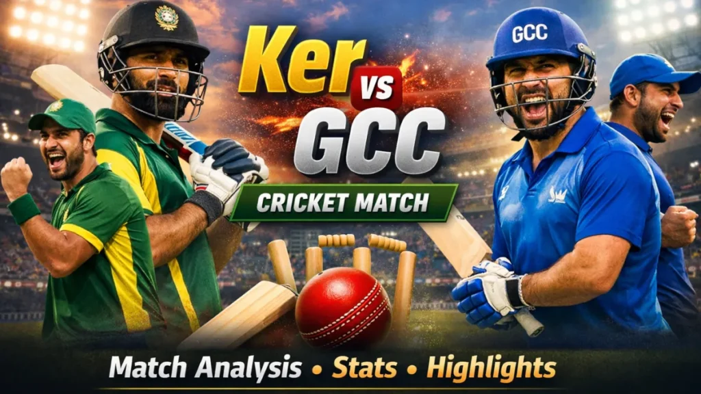 Ker vs GCC Cricket Match: Complete Match Analysis, Timeline, Stats, and Key Highlights