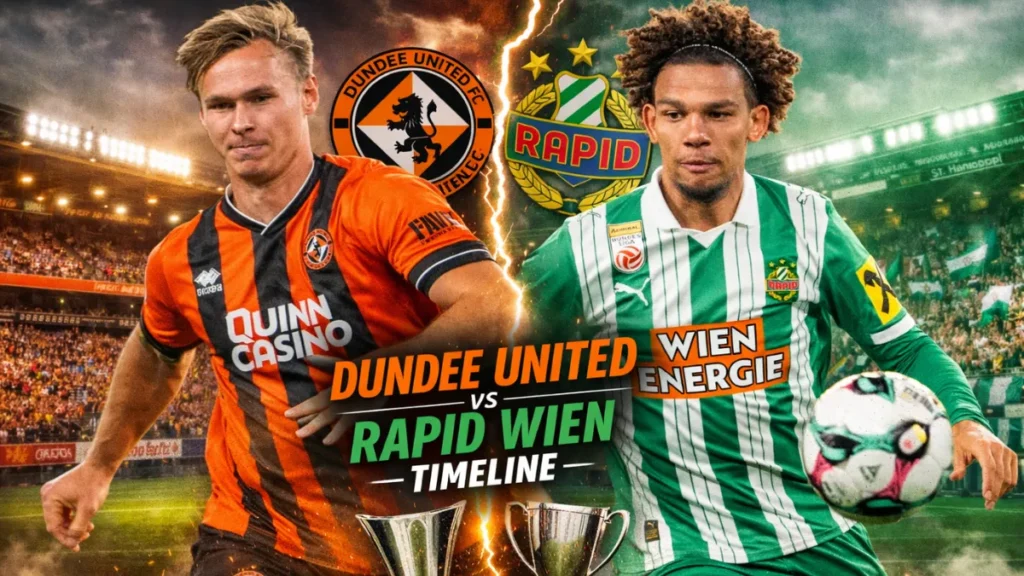 Dundee United vs Rapid Wien Timeline