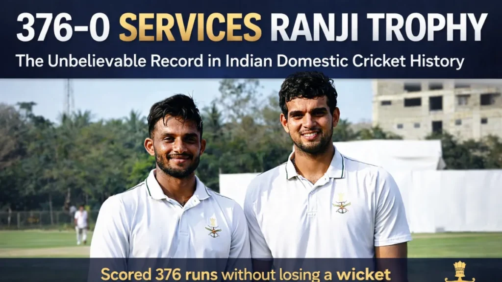 376-0 services ranji trophy